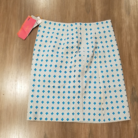 NWT Lavia18 pencil skirt blue eyelet - Picture 1 of 6
